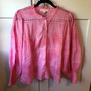 Loveshackfancy Rochelle blouse M NWT